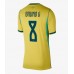 Brazílie Bruno Guimaraes #8 Dámské Domácí Dres MS 2026 Krátkým Rukávem Brazílie Bruno Guimaraes #8 Dámské Domácí Dres MS 2026 Krátkým Rukávem